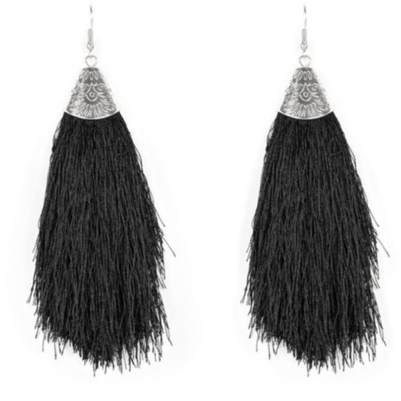 Boho / Tribal Style Fringe Earrings - NWOT - Picture 2 of 2